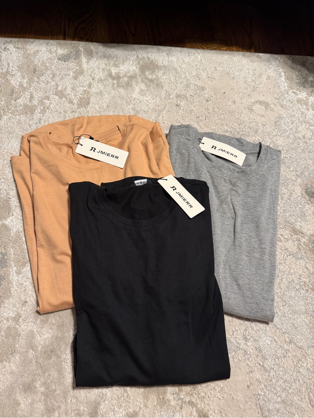 Men’s Long Sleeve Tee - Black, Gray, Tan